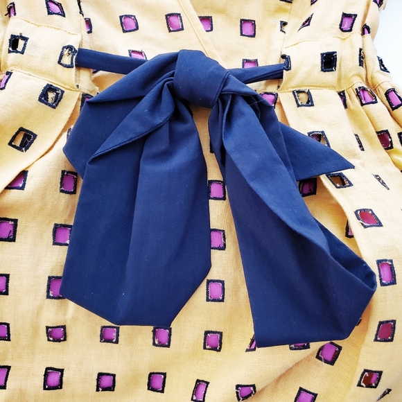 Diane Von Furstenberg Yellow Cutout Dress Size 2 - Picture 6 of 8